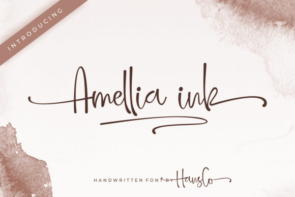Amellia Ink: Elegant Handwritten Font