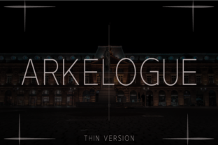 Arkelogue Thin Font for Web Design