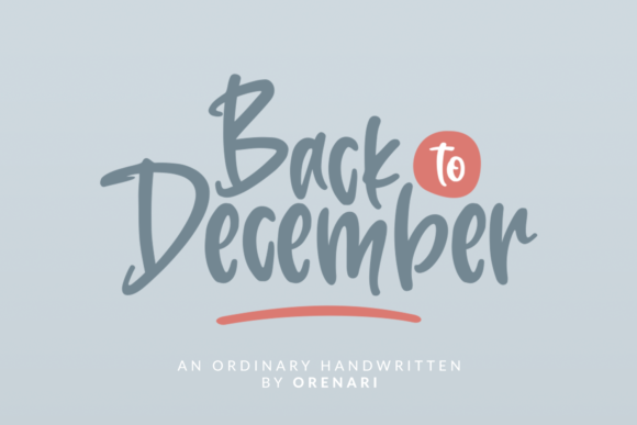 Back to December Font for Business