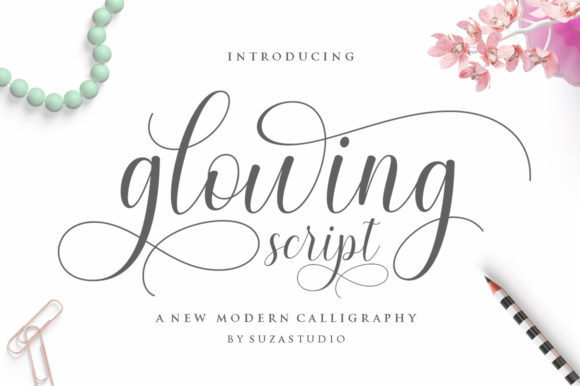 Glowing Font: Elegant Script for Creative Makers