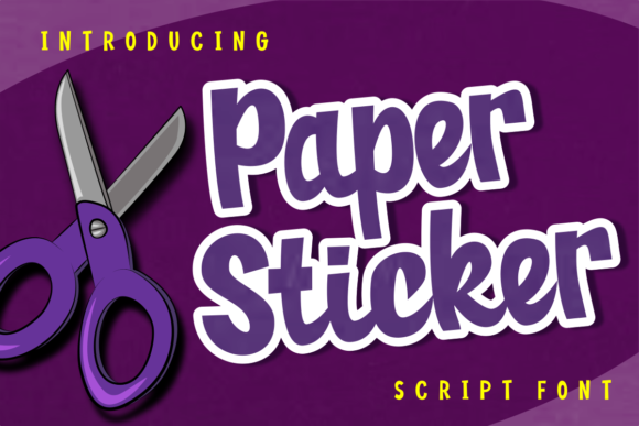 Paper Sticker: A Bold Handwritten Font
